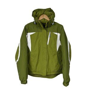 L.L. Bean Parka Jacket Unisex Small Hooded Green Outdoors Nylon